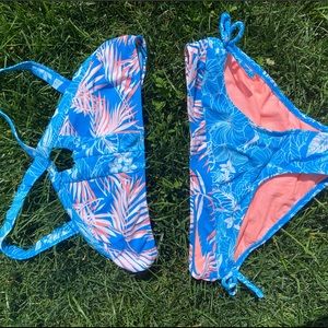 Cross straps girls bikini